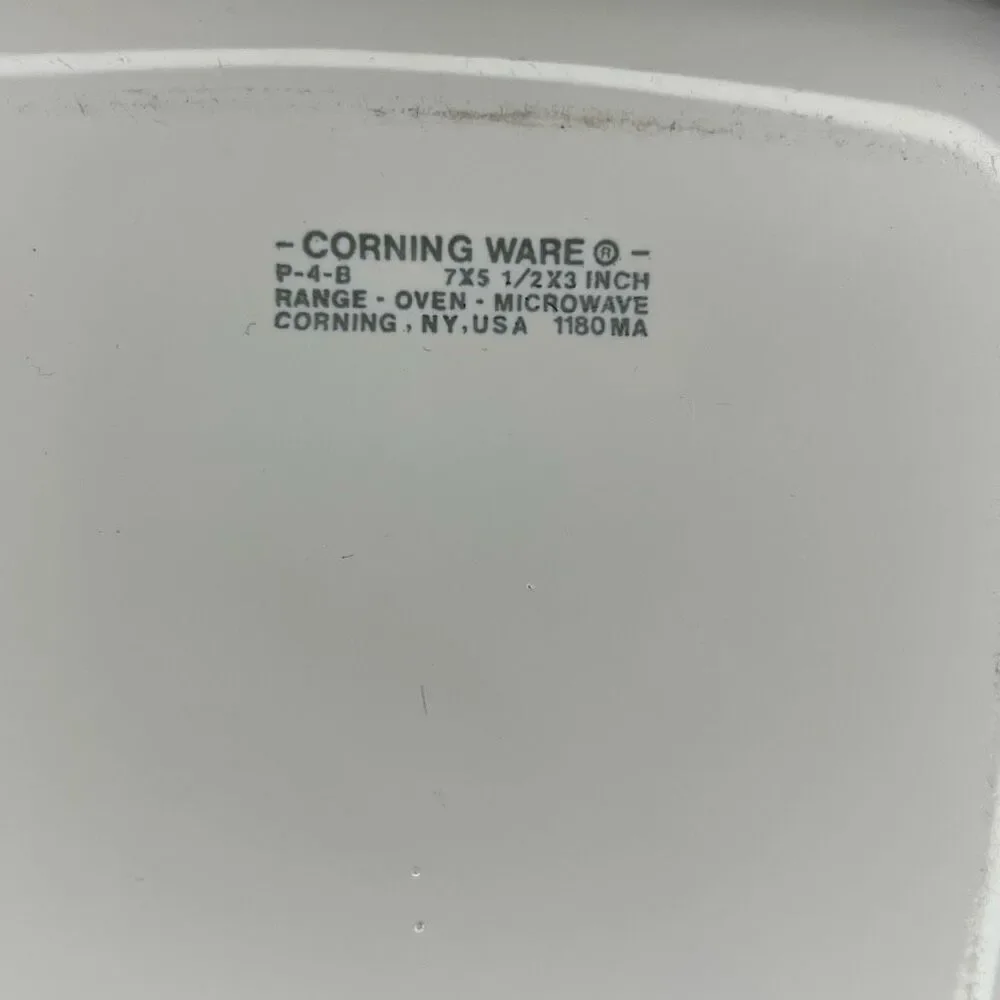 Vintage Corning Ware Blue Cornflower P-4-B casserole dish 7 X 5 1/2 X3” .
